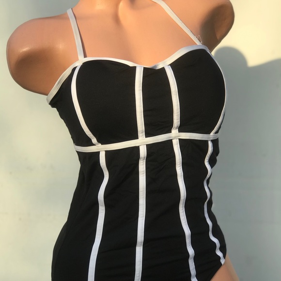 JAG one piece swimsuit black white sport swim - Picture 10 of 12